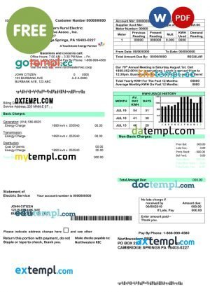 Georgia bank statement 8 templates in one record – with discount price
