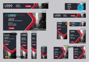 # business direct editable banner template set of 13 PSD