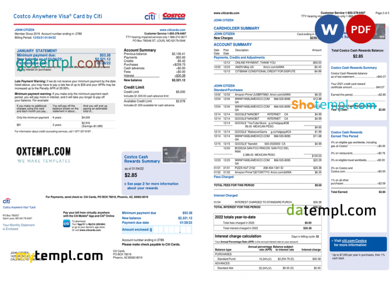 usa-costco-anywhere-visa-card-by-citi-bank-statement-word-and-pdf