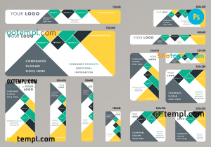 # business plus editable banner template set of 13 PSD