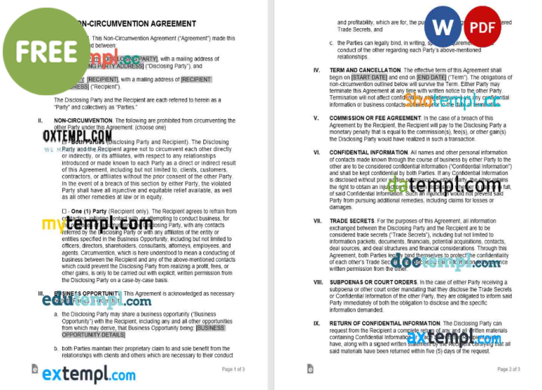 non-circumvention-agreement-template-word-and-pdf-format-gotempl