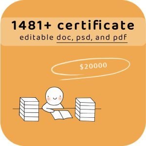 all 1481+ certificate templates in one archive – with takeaway price