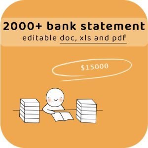 all 2000+ bank statement templates in one archive with takeaway price