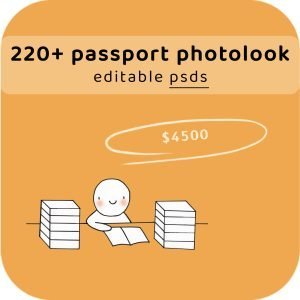 all 220+ passport photolook psds in one archive with takeaway price