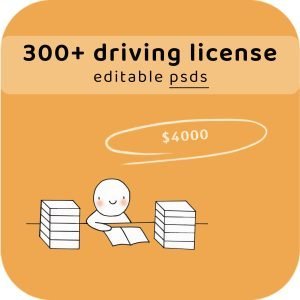 all 300+ driving license psds in one archive with takeaway price