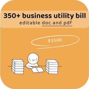 all 350+ business utility bill templates in one archive with takeaway price