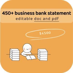 all 450+ business bank statement templates in one archive – with takeaway price
