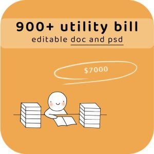 all 900+ utility bill templates in one archive – with takeaway price