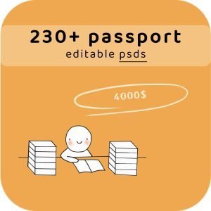 all 230+ passport psds in one archive with takeaway price