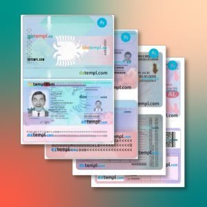 Albania identity document 4 templates in one record – with discount price