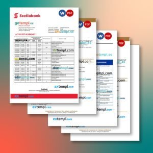 Antigua and Barbuda bank statement 5 templates in one catalogue – with lower price