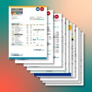 Argentina bank statement 10 templates in one file – with a sale price