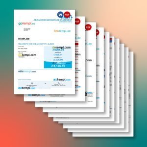Australia bank statement 54 templates in one collection – with price cut