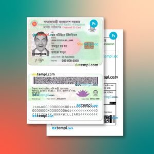 Bangladesh ID 2 templates in one file – with a sale price