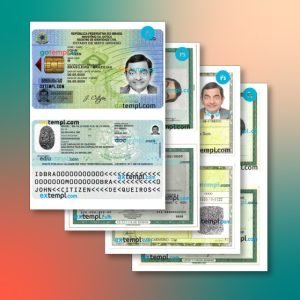 Brazil ID card 4 templates in one archive – with takeaway price