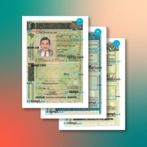 Brazil driving license 3 templates in one file – with a sale price