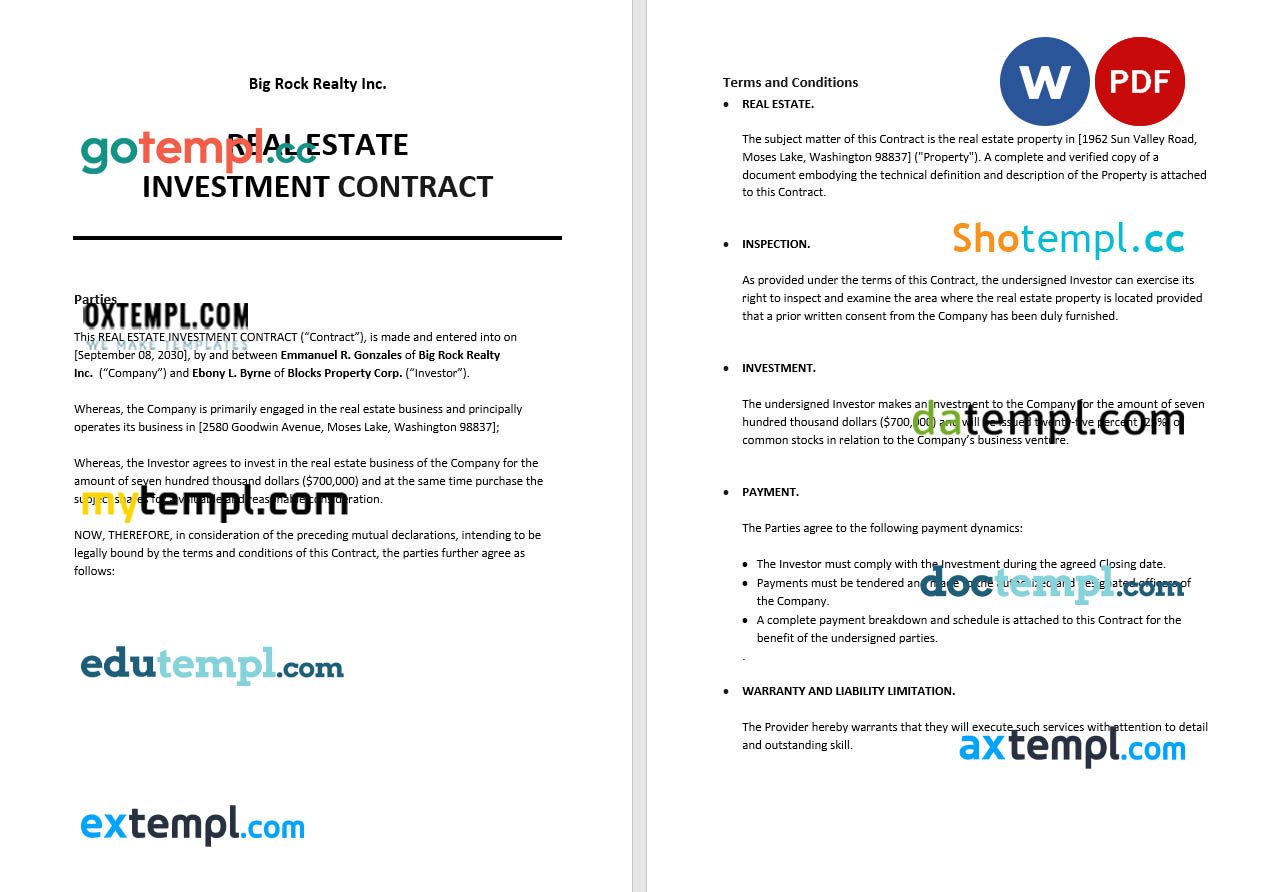 Image 8 for Real Estate Investment Contract Template