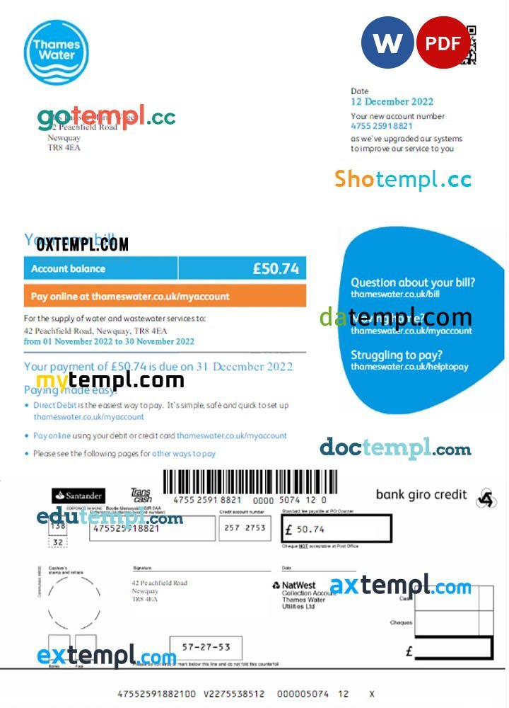 united-kingdom-thames-water-utility-bill-word-and-pdf-template